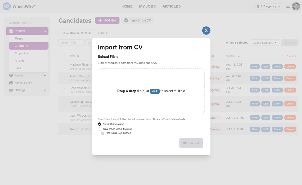 Interview scheduling